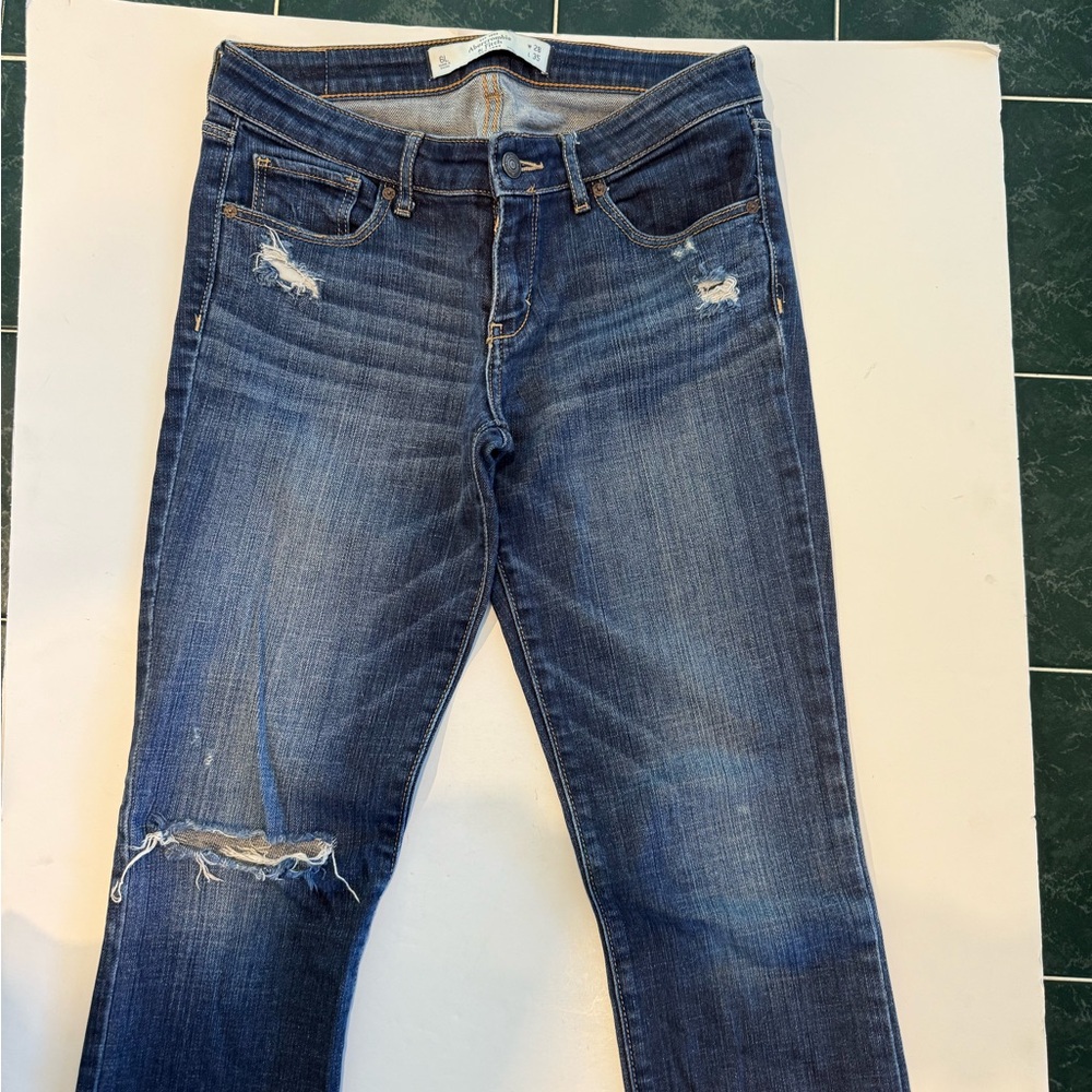ABERCROMBIE & FITCH CLASSIC VINTAGE DISTRESSED JEANS SIZE 28/6L - Picture 11 of 12
